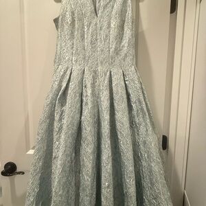 Calvin Klein Textured Dress in Soft Green